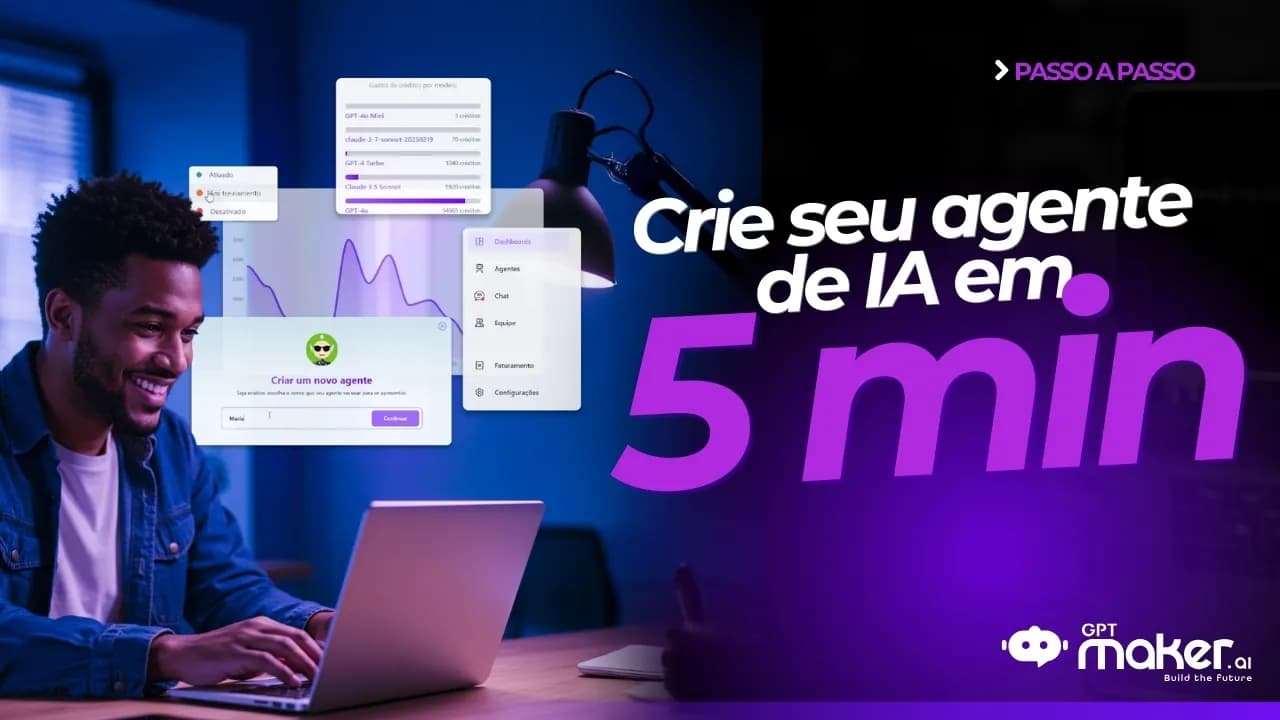 Capa do vídeo: crie seu agente de IA em 5 minutos com a GPT Maker